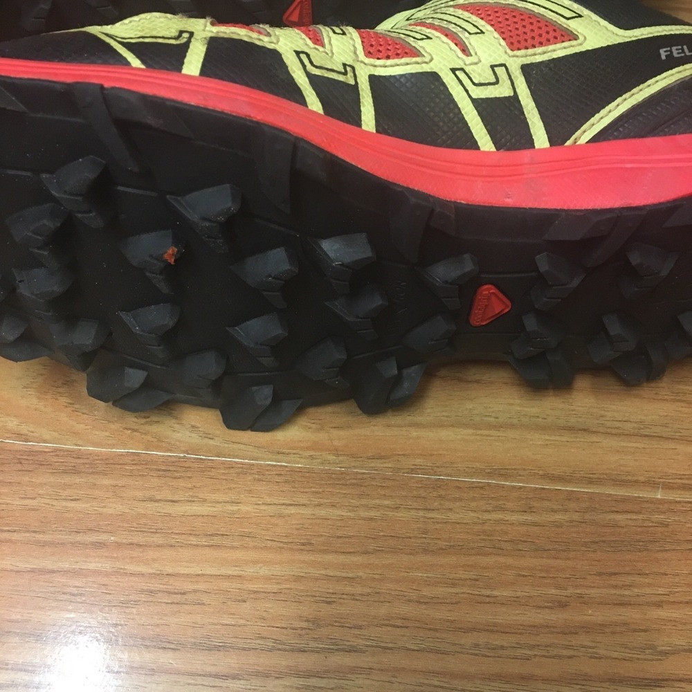 Salomon Fellraiser Black Red Hiking Trainers Gym Comfort Women's Size 8.5 - Picture 10 of 16